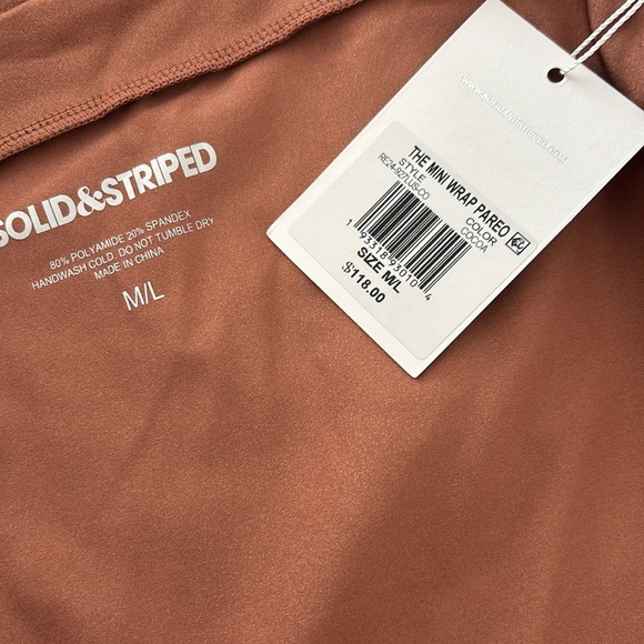 NEW SOLID & STRIPED - The Mini Wrap Pareo in Stretch Nylon - Picture 5 of 7